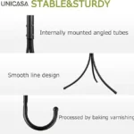 UNICASA™ Coat Rack Freestanding, Coat Tree Hat Hanger Holder 11 Hooks for Jacket Umbrella Tree Stand with Base, Entryway Furniture for Home Office Floor Hanger Organizer Metal Coat Rack - Image 3