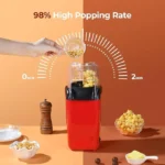 UNICASA™ Popcorn Maker, Electric Popcorn Maker Machine, 1200W Popcorn Machine with Hot Air, Ready in 2 Mins, One-button Operation, Healthy & Oil-Free, Home Made for Kids Movie Nights Parties - Image 6