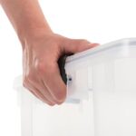 UNICASA™ Airtight Plastic Storage Boxes with Lids, 85L, pack of 1, Hermetic Waterproof Seal, Durable Latching Buckles, Stackable, For Outdoors, Garage, Clothes, Dust Proof, BPA Free, AT-LD (1) - Image 3