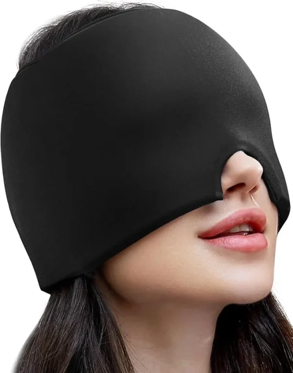 UNICASA™ Migraine Relief Cap, Migraine Headache Relief Cap Hat Mask Products, Cooling Gel Hat Head Wrap for Migraine, Tension, Stress & Puffy Eyes,Natural Therapy for Instant Headache Relief