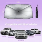 UNICASA [2024 Upgrade] ™ Foldable Car Windshield Sunshade Umbrella, Superior Insulation & Cooling, Front Window Visor Cover, Advanced Automotive Windshield – High-Strength with UV Protection - Image 2