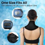 UNICASA™ Neck Ice Pack Wrap, Hot or Cold Compress for Cervical Pain Relief, Soft Gel Ice Packs for Injuries Reusable, Sports Injuries, Swelling, Office Pressure, Black - Image 7