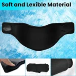 UNICASA™ Neck Ice Pack Wrap, Hot or Cold Compress for Cervical Pain Relief, Soft Gel Ice Packs for Injuries Reusable, Sports Injuries, Swelling, Office Pressure, Black - Image 6