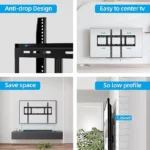 UNICASA™ Durable Fixed Wall Mount for 40-80 Inch Screens: Heavy-Duty Stability with Dynamic Full Motion, Extension, and Tilt, Universal Compatibility Works with all popular brands - Image 4