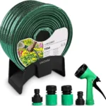 UNICASA™ 20-Meter Expandable Garden Hose Set with Thread Connectors and Sprayer - Lightweight and Durable, No-Kink with High-Performance Connectors, Lead-Free, Drinking Water Safe