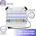 UNICASA™ Electric Bug Zapper, Indoor Insect Killer - Fly, Mosquito Killer and Repellent - Lightweight, Powerful 2800V Grid, Easy-to-Clean, with a Removable Washable Tray. - Image 4