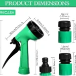 UNICASA™ 20-Meter Expandable Garden Hose Set with Thread Connectors and Sprayer - Lightweight and Durable, No-Kink with High-Performance Connectors, Lead-Free, Drinking Water Safe - Image 5