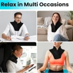 UNICASA™ Neck Ice Pack Wrap, Hot or Cold Compress for Cervical Pain Relief, Soft Gel Ice Packs for Injuries Reusable, Sports Injuries, Swelling, Office Pressure, Black - Image 4