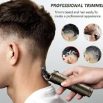 UNICASA™ Professional Electric Hair Clipper for Men,T Blade Beard Hair Trimmer,Clippers Cordless & Rechargeable Electric Shaver Haircut Clipper with Guide Combs,Home Barber Salon Set (Bronze) - Image 3