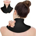 UNICASA™ Neck Ice Pack Wrap, Hot or Cold Compress for Cervical Pain Relief, Soft Gel Ice Packs for Injuries Reusable, Sports Injuries, Swelling, Office Pressure, Black