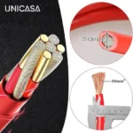 UNICASA™ Heavy Duty Car Battery Booster Cables-High Performance Automotive Jumper Cables for Jump-Starting Dead or Weak Batteries (Black-Red 3000A)) - Image 6