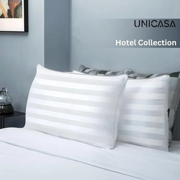 UNICASA™ Premium Hotel Quality Pillows (50x75 cm) – Ultra Soft, Hypoallergenic, Memory Foam Alternative وسائد فندقية فاخرة للنوم, Luxury Bed Pillows for Sleeping, Breathable (Pack of 2) - Image 7